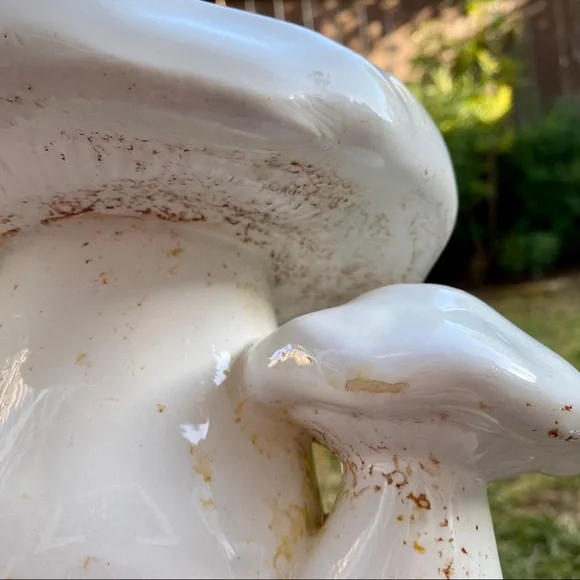 Vintage 🍄 Large Ceramic Mushroom Duo Figurine Decor - Picture 9 of 12